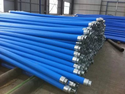 蓝色卡箍式连接钢丝网骨架管
